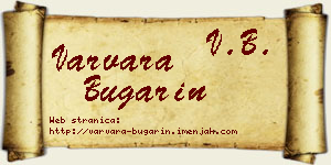 Varvara Bugarin vizit kartica